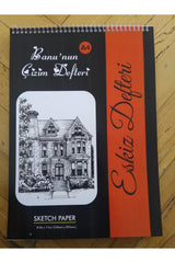 Eskiz Defteri Kişiye özel isime özel Sketchbook, Sketchpad,Çizim Defteri, A4 (21 CM X 29,7 CM)