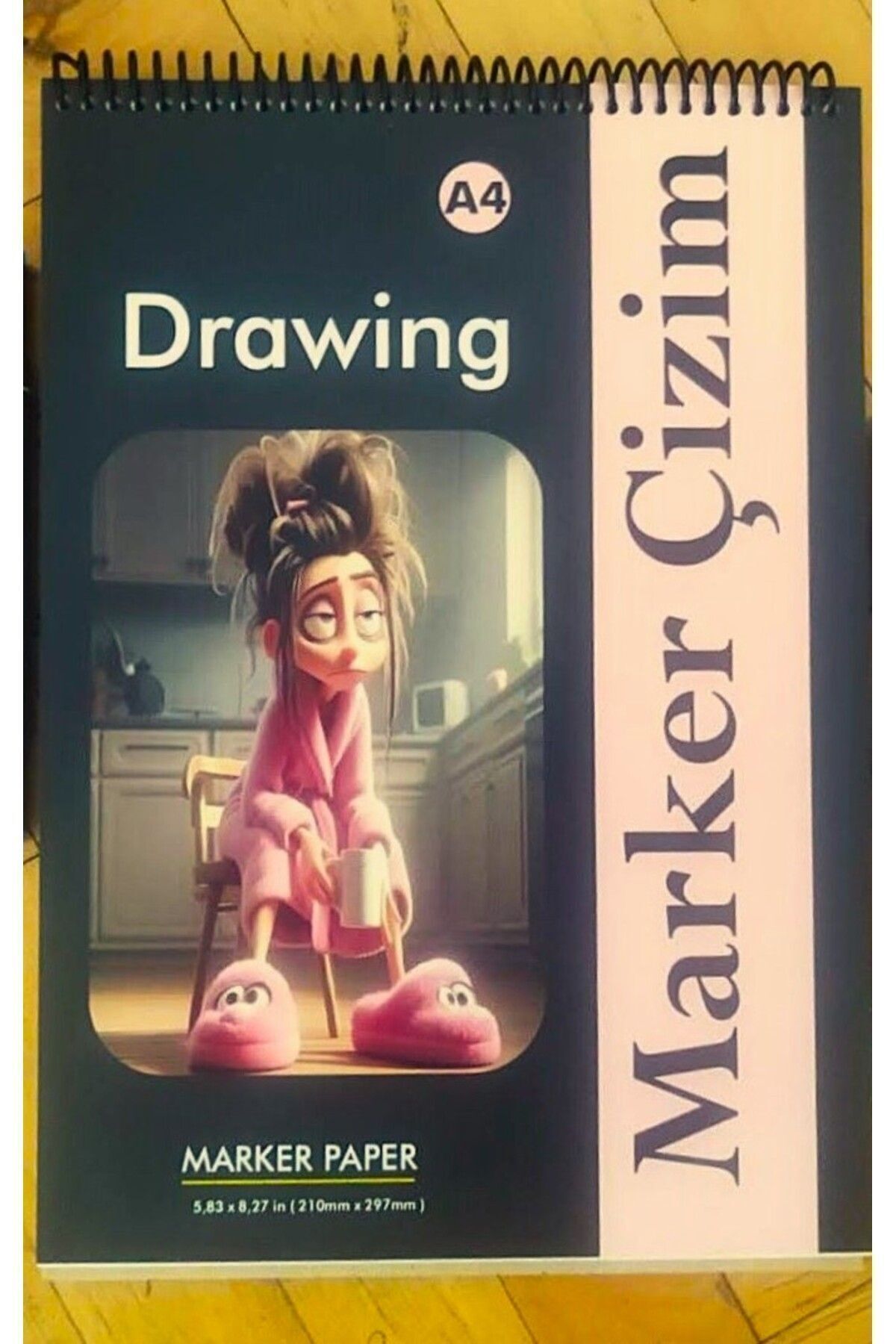 Marker Çizim Defteri , Eskiz Defteri, A4 Boyutunda