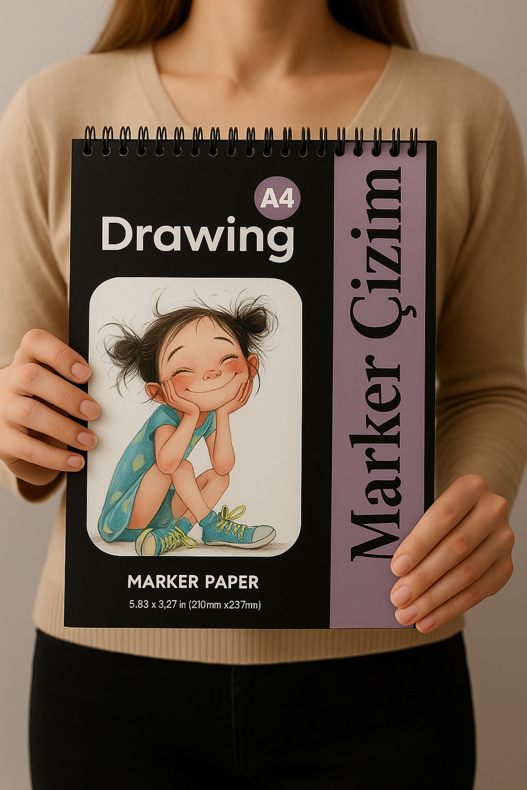 Marker Çizim Defteri, Marker Book, A4 Boyutunda