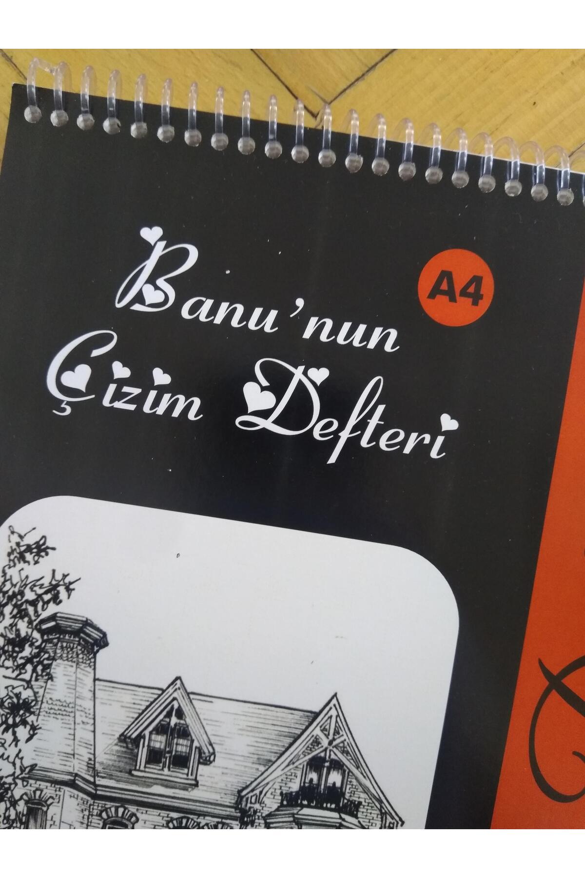 Eskiz Defteri Kişiye özel isime özel Sketchbook, Sketchpad,Çizim Defteri, A4 (21 CM X 29,7 CM)