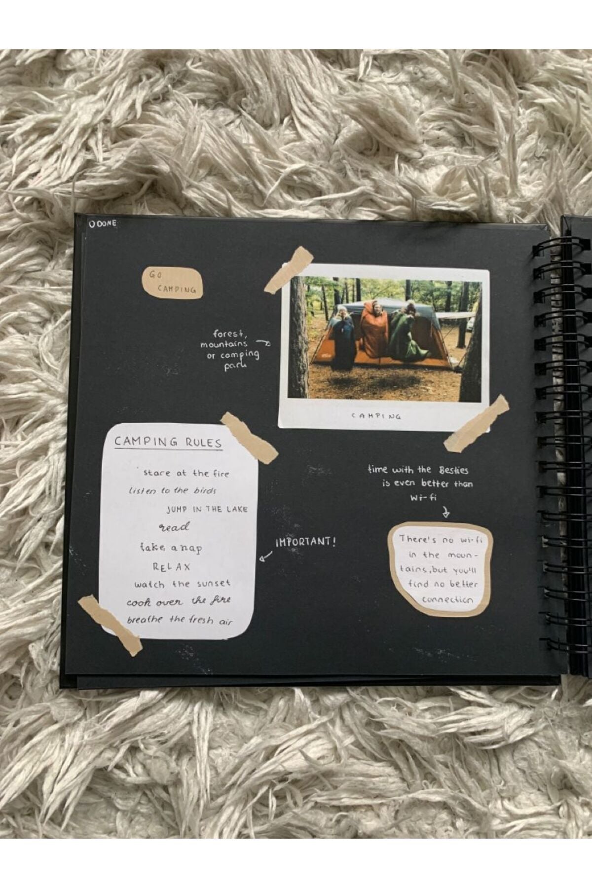 Siyah Defter ve Beyaz Jel Kalem Seti