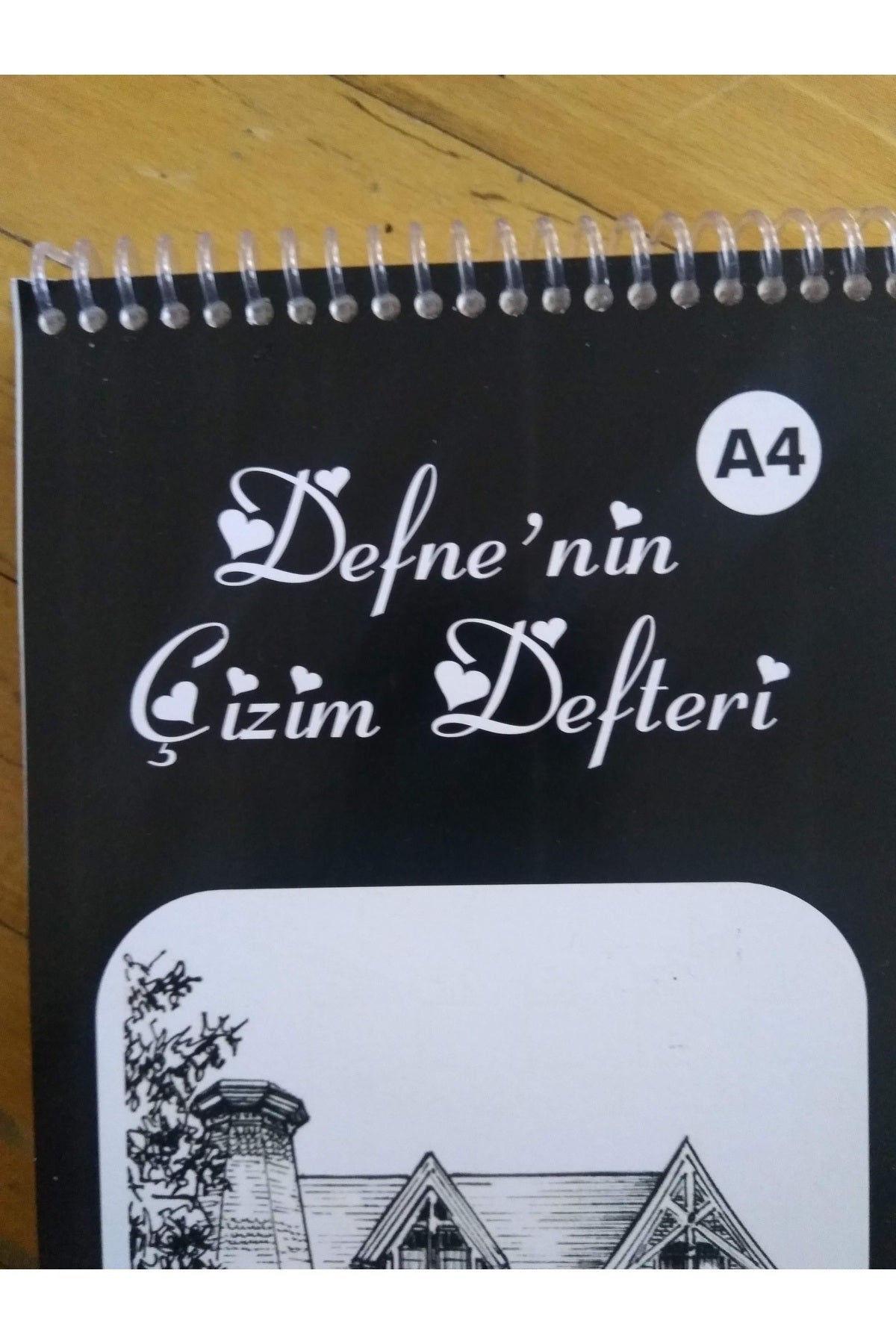 Eskiz Defteri Kişiye özel isime özel Sketchbook, Sketchpad,Çizim Defteri, A4 (21 CM X 29,7 CM)